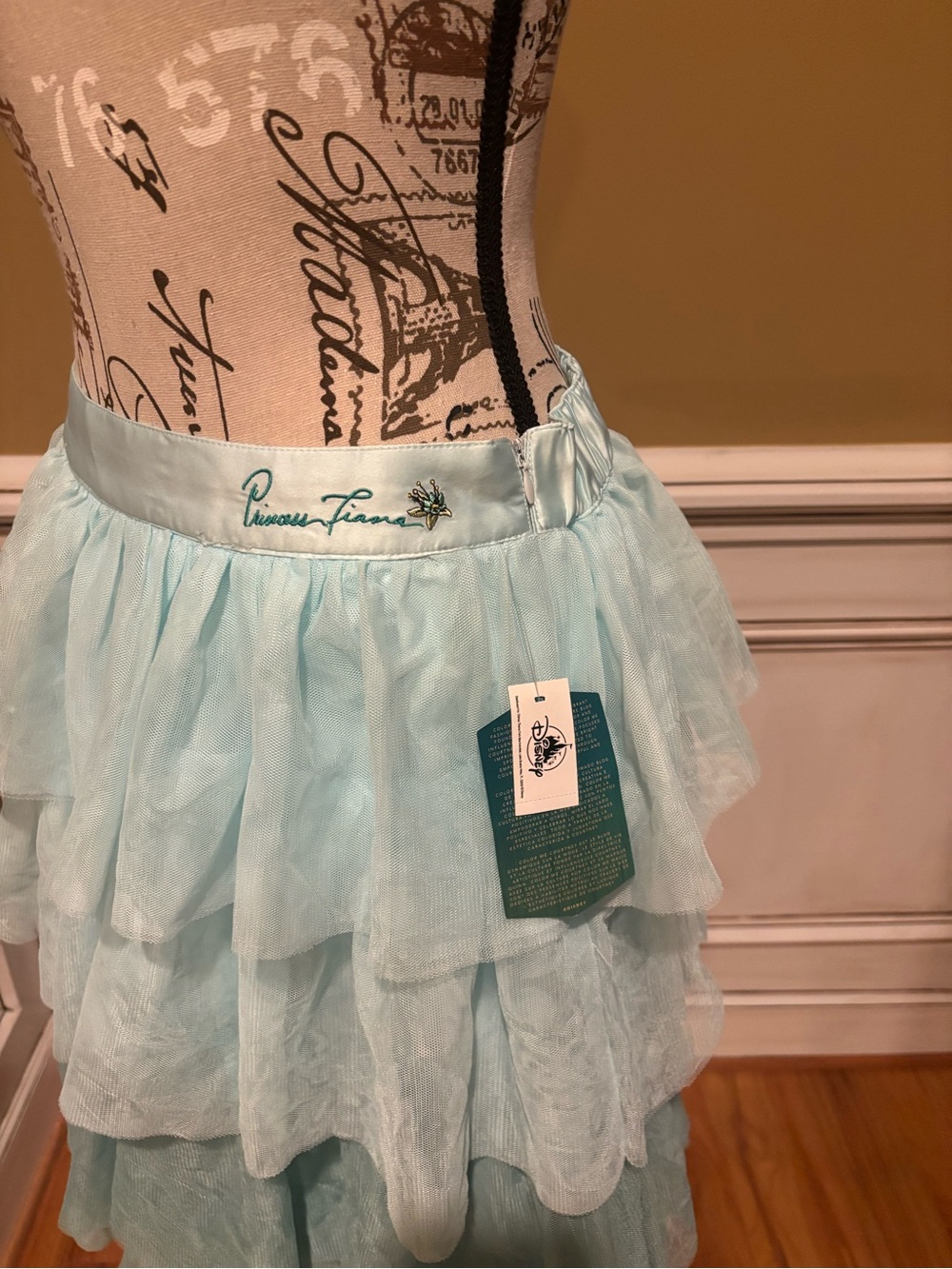 Disney Tiana Tiered Ruffle Maxi Skirt - Light Blue & Pale Yellow - Picture 4 of 4